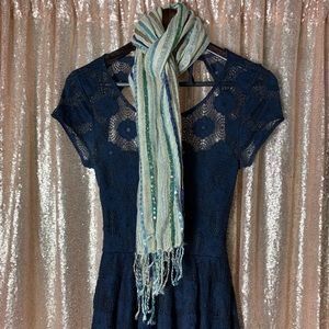NWOT Staring at the Stars Sequin Scarf Anthro